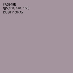 #A3949E - Dusty Gray Color Image